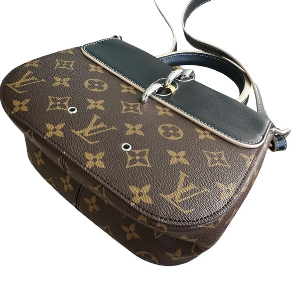 Louis Vuitton Chain It Top Handle Bag Monogram Canvas Leather PM Black Brown - Picture 10 of 12